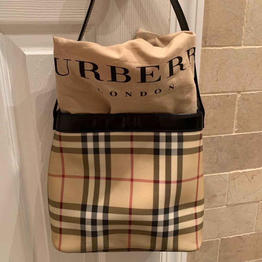 Burberry small canvas shoulder bag